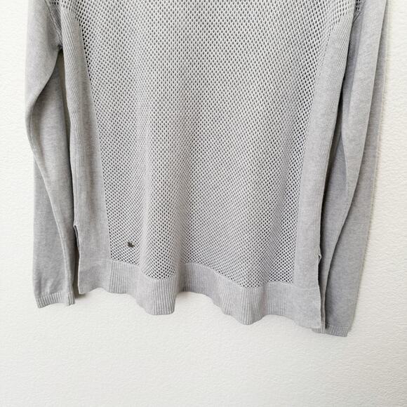 [Lululemon] Heathered Vapor Gray Well Being Sweater Cashmere Blend Sz Small S 4 - Picture 10 of 12